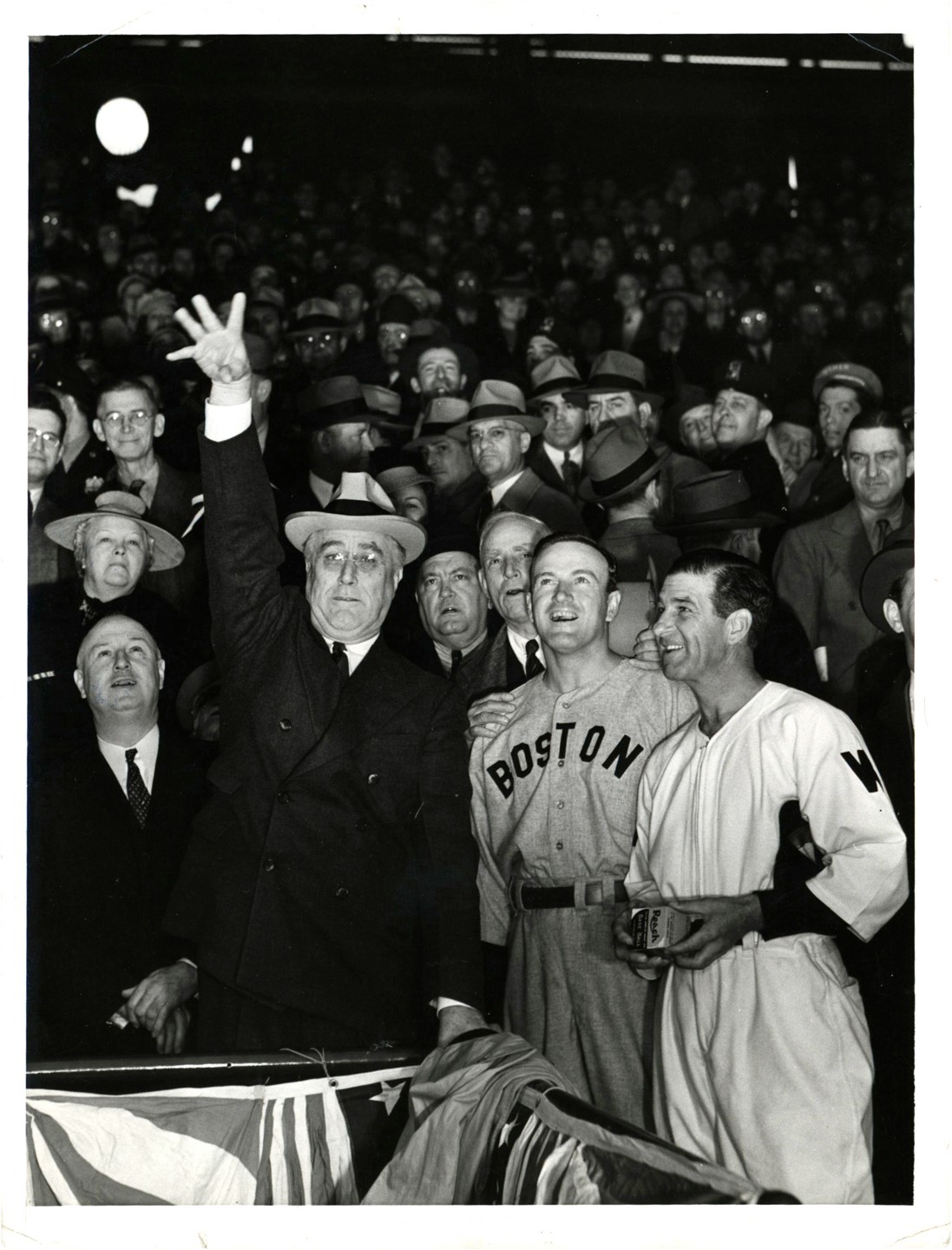 - Franklin Roosevelt Starts The 1940 Baseball Season Photograph