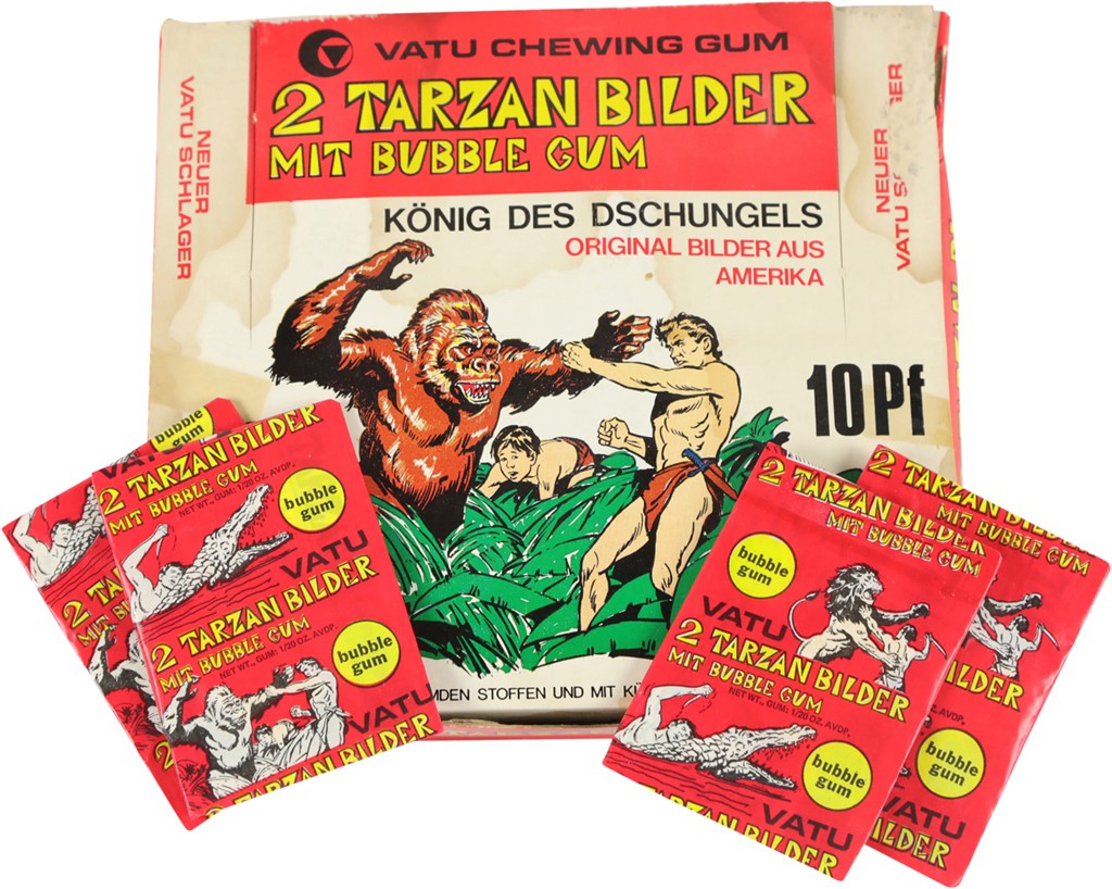 Non-Sports Cards - 1966 Philadelphia Gum / Vatu (German) Tarzan Near Complete Unopened Wax Box (93/100 Packs)