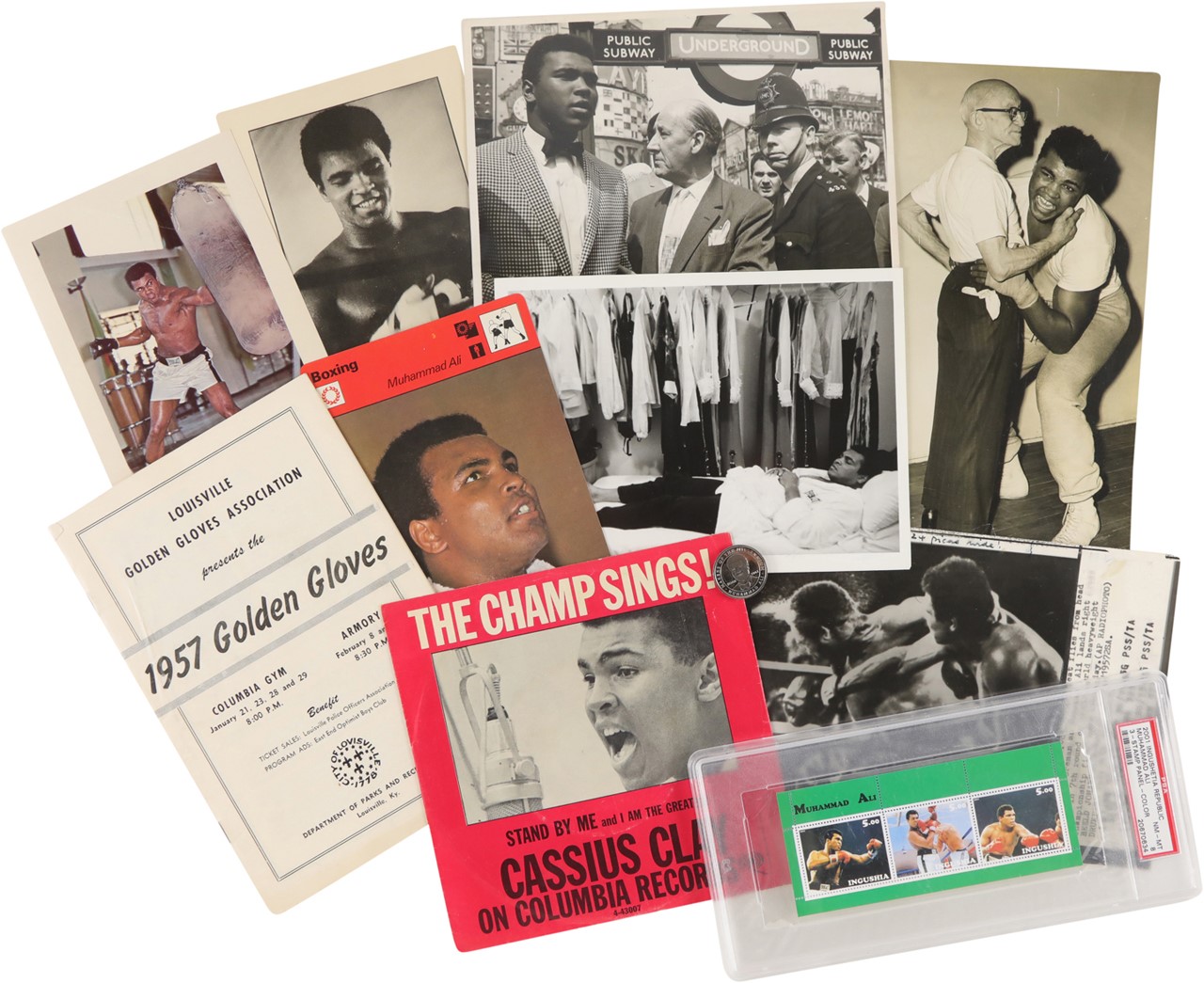 - Muhammad Ali Ephemera Collection w/ Programs, Stamps, Cards & More