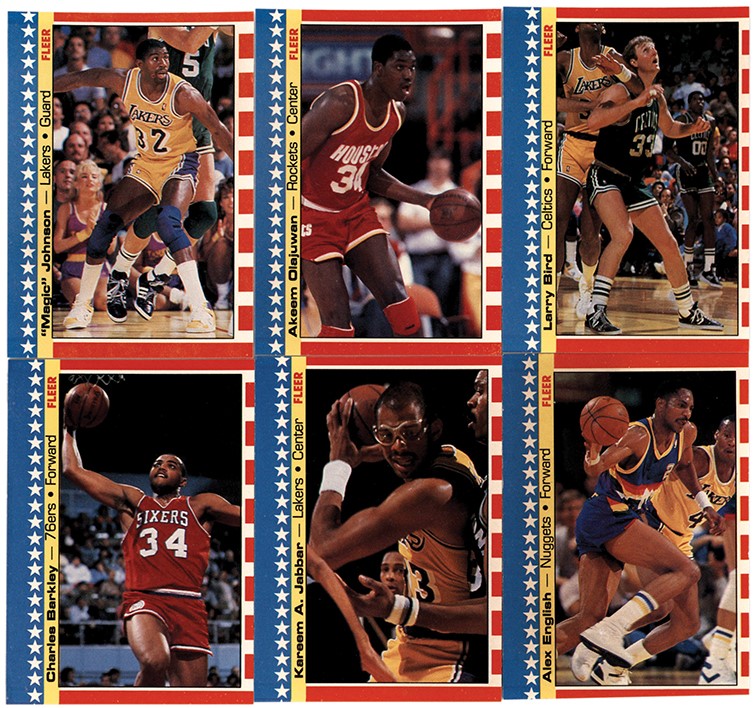 - 1987-1988 Fleer Basketball Sticker Collection (31)