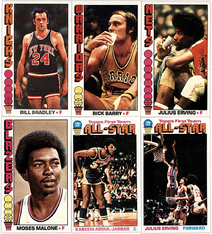 1976 Topps Basketball Collection w/4 #1 Erving (13)