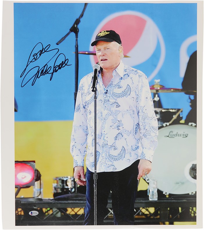 - Mike Love Signed Photo Canvas (Beckett)