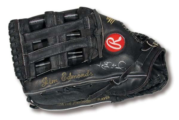 Circa 2000 Jim Edmonds Game Worn Glove