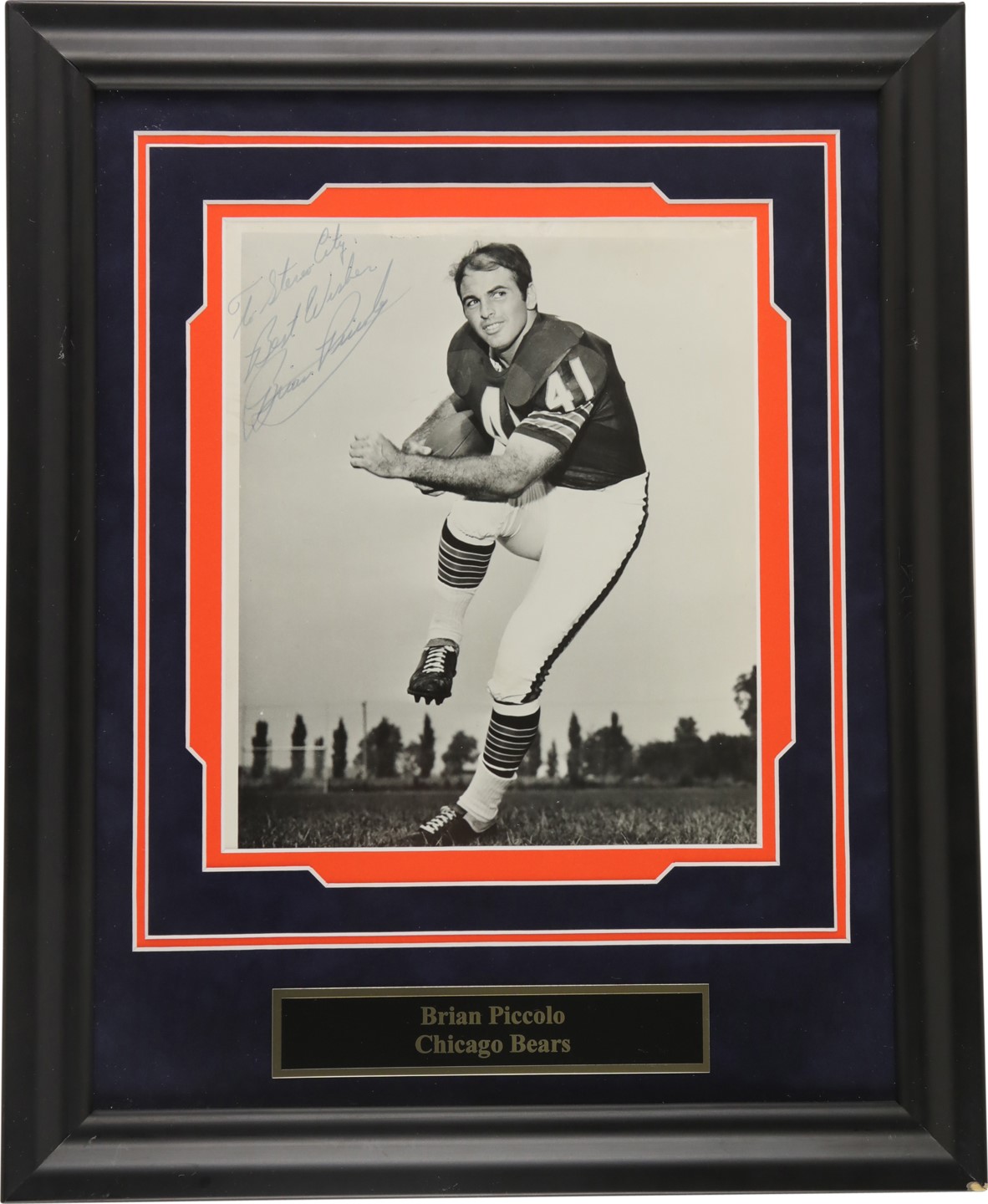 - Brian Piccolo Signed Chicago Bears Photograph