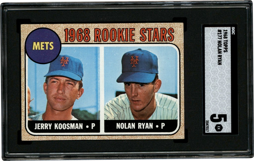 - 1968 Topps #177 Nolan Ryan Rookie SGC EX 5