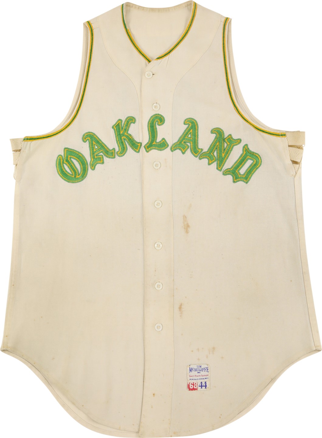 Baseball Equipment - 1968 Joe Rudi Oakland Athletics Game Worn Rookie Jersey