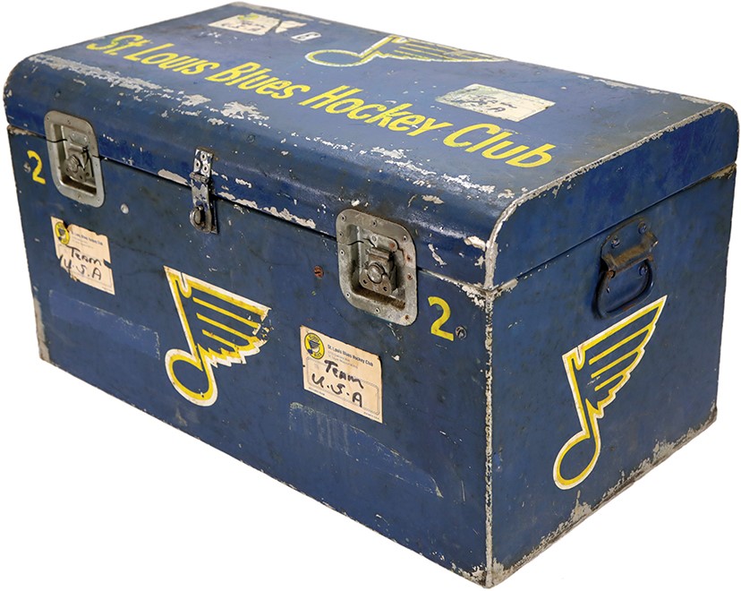 Vintage St. Louis Blues Hockey Equipment Trunk