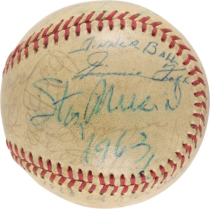 Baseball Autographs - 1963 Multi-Signed All Star Baseball with Jimmie Foxx (PSA)