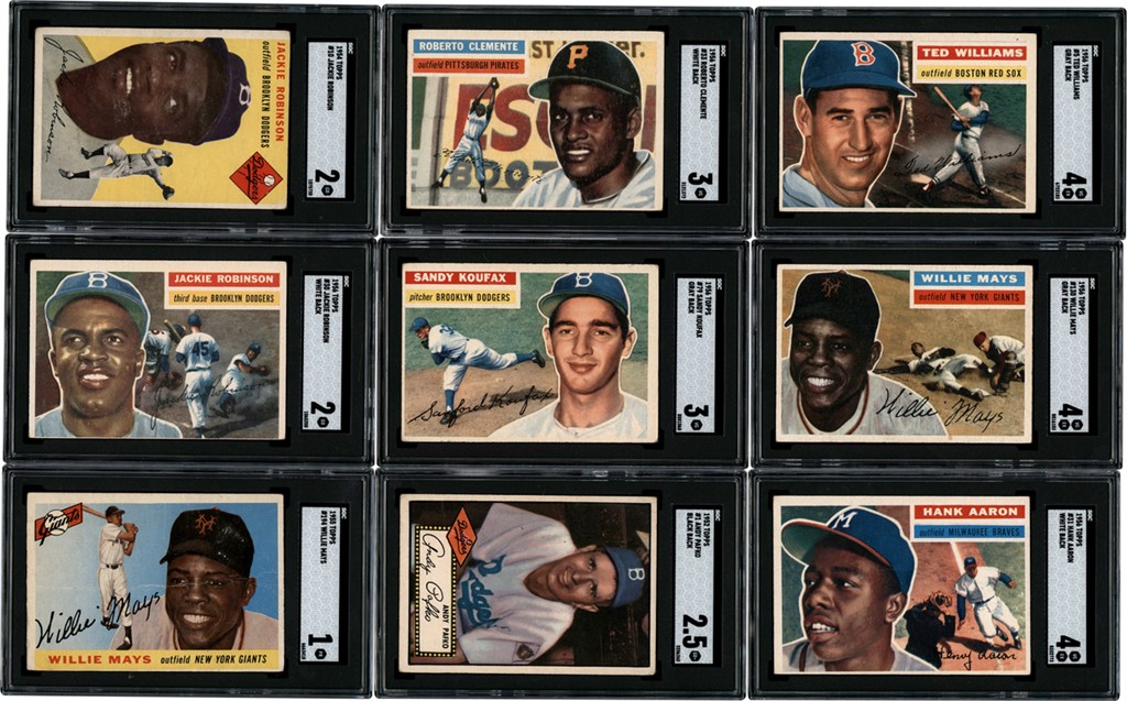 - 1952-1956 Topps Hall of Famer and Star SGC Graded Collection