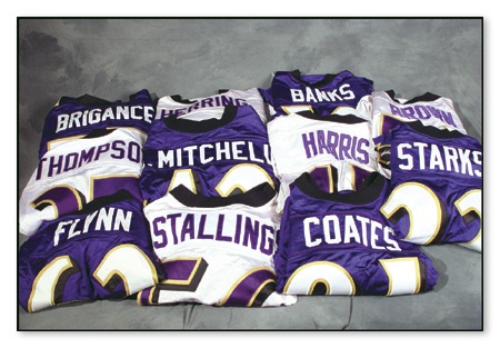 - 1999-2000 Baltimore Ravens Game Worn Jerseys (11)