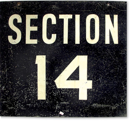 - Forbes Field Section #14 Sign