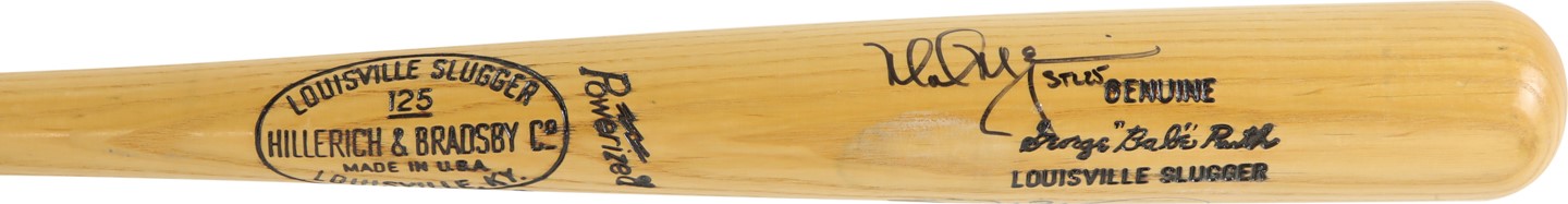 Baseball Equipment - 1998 Babe Ruth Bat Made for Mark McGwire & Sammy Sosa Signed by Both (Dave Parker Letter) (PSA)