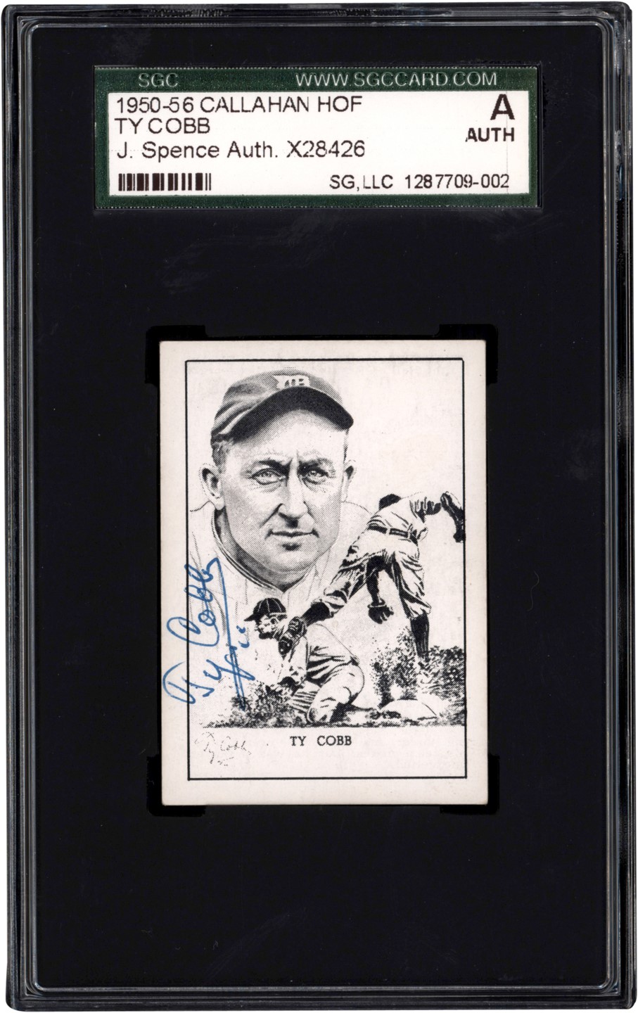1950-56 Callahan Hall of Fame Ty Cobb Signed (SGC & JSA)