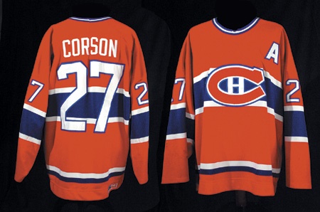 - 1980’s Shayne Corson Montreal Canadiens Game Worn Jersey