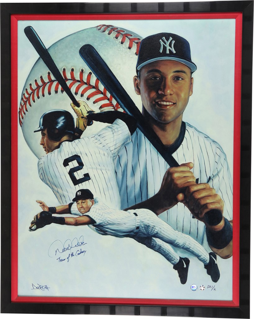 - Beautiful Derek Jeter Signed "Turn of the Century" Giclee - Limited Edition "1 of 2" (JSA)