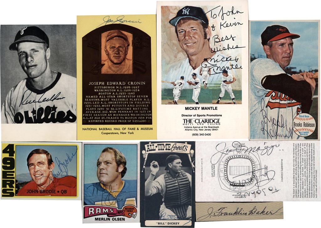 Baseball Autographs - Multi-Sport Autograph Collection w/ Mantle & Dimaggio (87+)