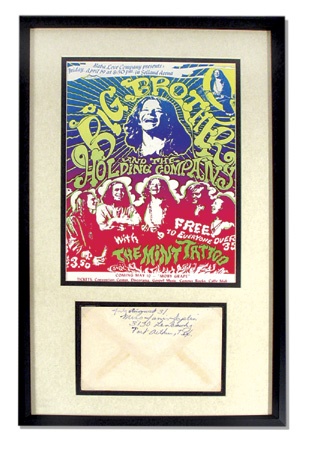- Big Brother and the Holding Company Poster with Janis Joplin Signature
