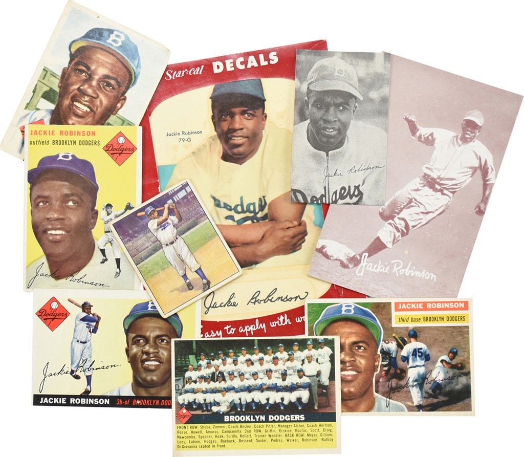 - 1947-1956 Jackie Robinson Trading Card Collection (9)