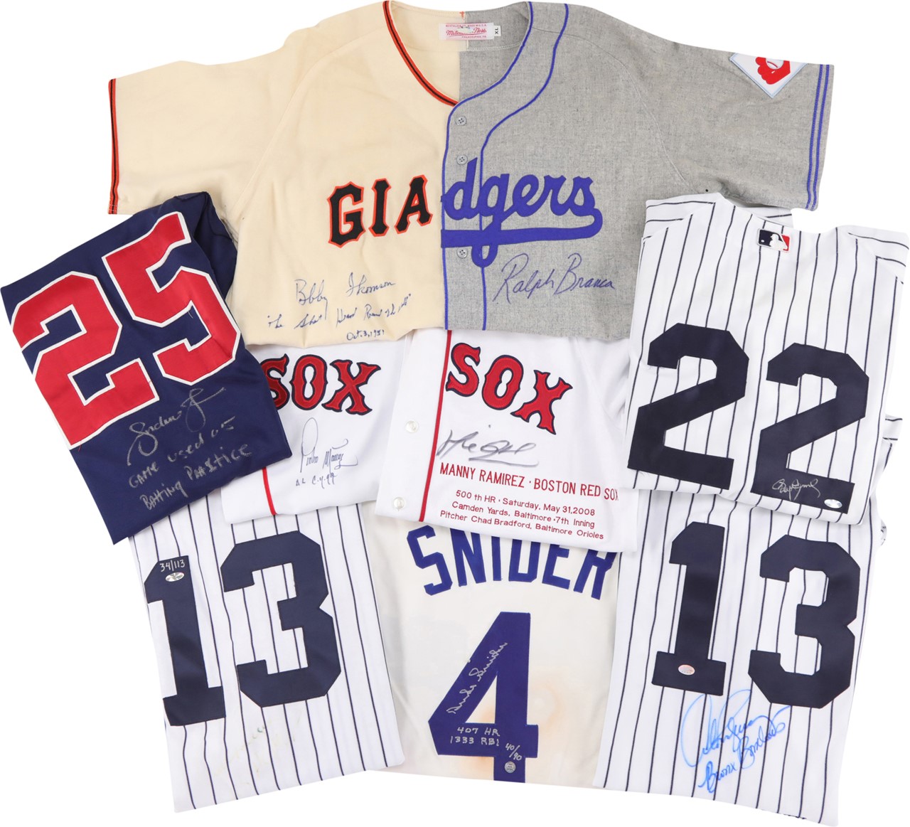 Baseball Autographs - Baseball Hall of Famers and Stars Signed Jersey Collection (8)