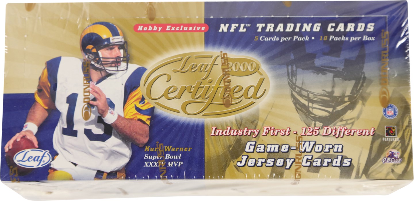 - 2000 Leaf Certified Football Factory Sealed Hobby Box - Tom Brady Rookie Year