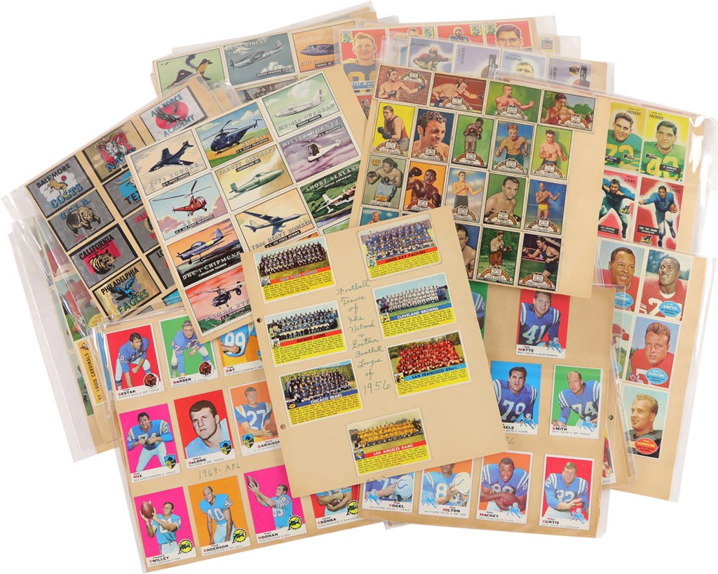 - 1951-1969 Football & Non-Sport "Scrapbook" Card Collection (821)