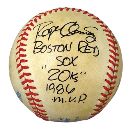 Game Used Baseballs - 1986 Roger Clemens 20K Game Used Ball