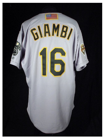 - 2001 Jason Giambi Oakland Athletics Game Used Jersey
