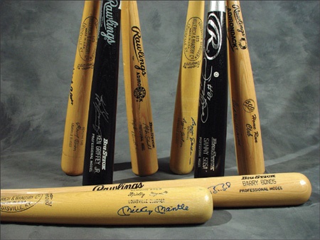 Baseball Autographs - 500 Home Run Hitters Signed Bat Collection (8)