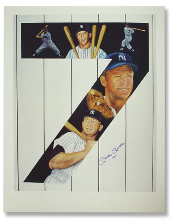 - Mickey Mantle “7” Signed Prints (13)