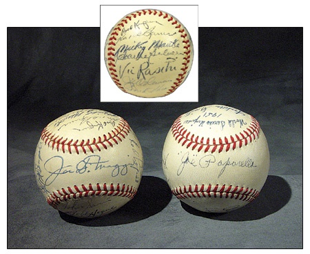 - Mint 1951 New York Yankees World Series & Umpires Signed Baseballs