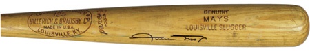- 1965-68 Willie Mays Autographed Game Used Bat (34.5”)