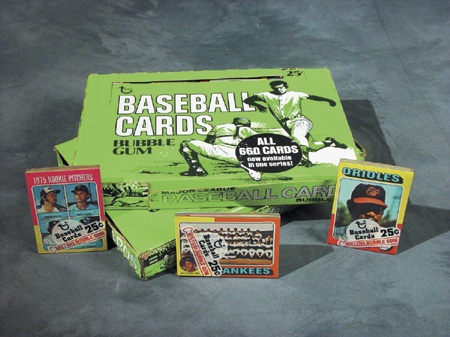 Unopened Wax Packs Boxes and Cases - 1975 Topps Baseball Cello Boxes (2)