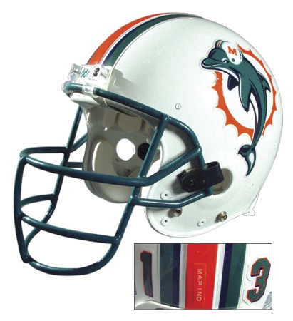 - 1998-99 Dan Marino Game Worn Helmet