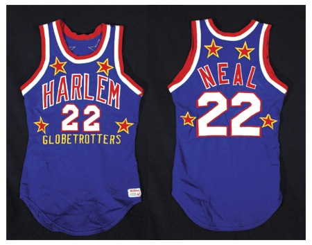 - 1970’s Fred “Curly” Neal Harlem Globetrotters Game Worn Jersey