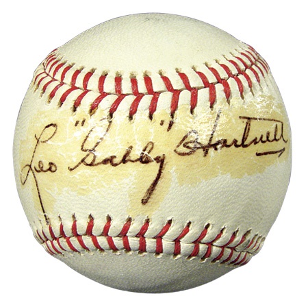 - Leo “Gabby” Hartnett Single Signed Baseball