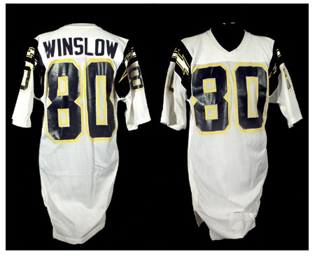 - Mid 1980’s Kellen Winslow Game Used San Diego Chargers Jersey