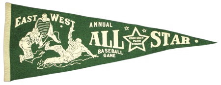 Baseball Memorabilia - 1940’s East/West Negro League Pennant