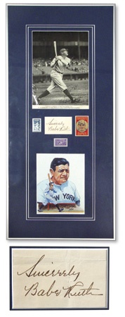 - Babe Ruth Photo with Signature