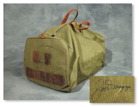 - Joe DiMaggio Autographed Yankees Duffel Bag