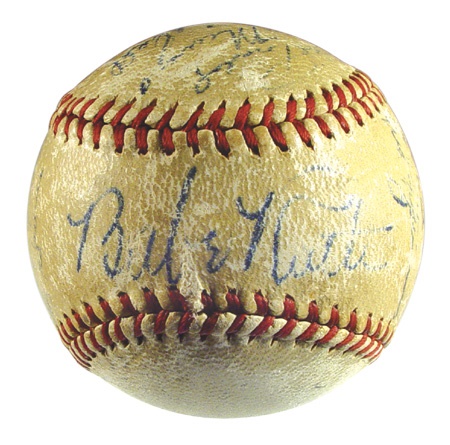- 1938 Brooklyn Dodgers Signed Baseball with Babe Ruth