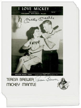 Mantle and Maris - “I Love Mickey” Autographed Promo Photographs (13)