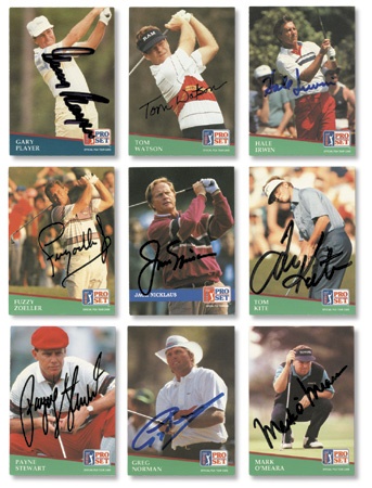 Golf - Lot of 1500+ Autographed Golf Cards