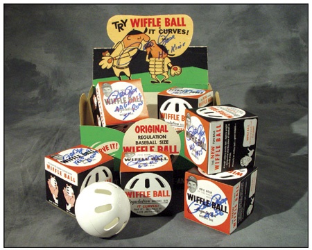 - Pete Rose 13 Times Signed Full Wiffle Ball Box