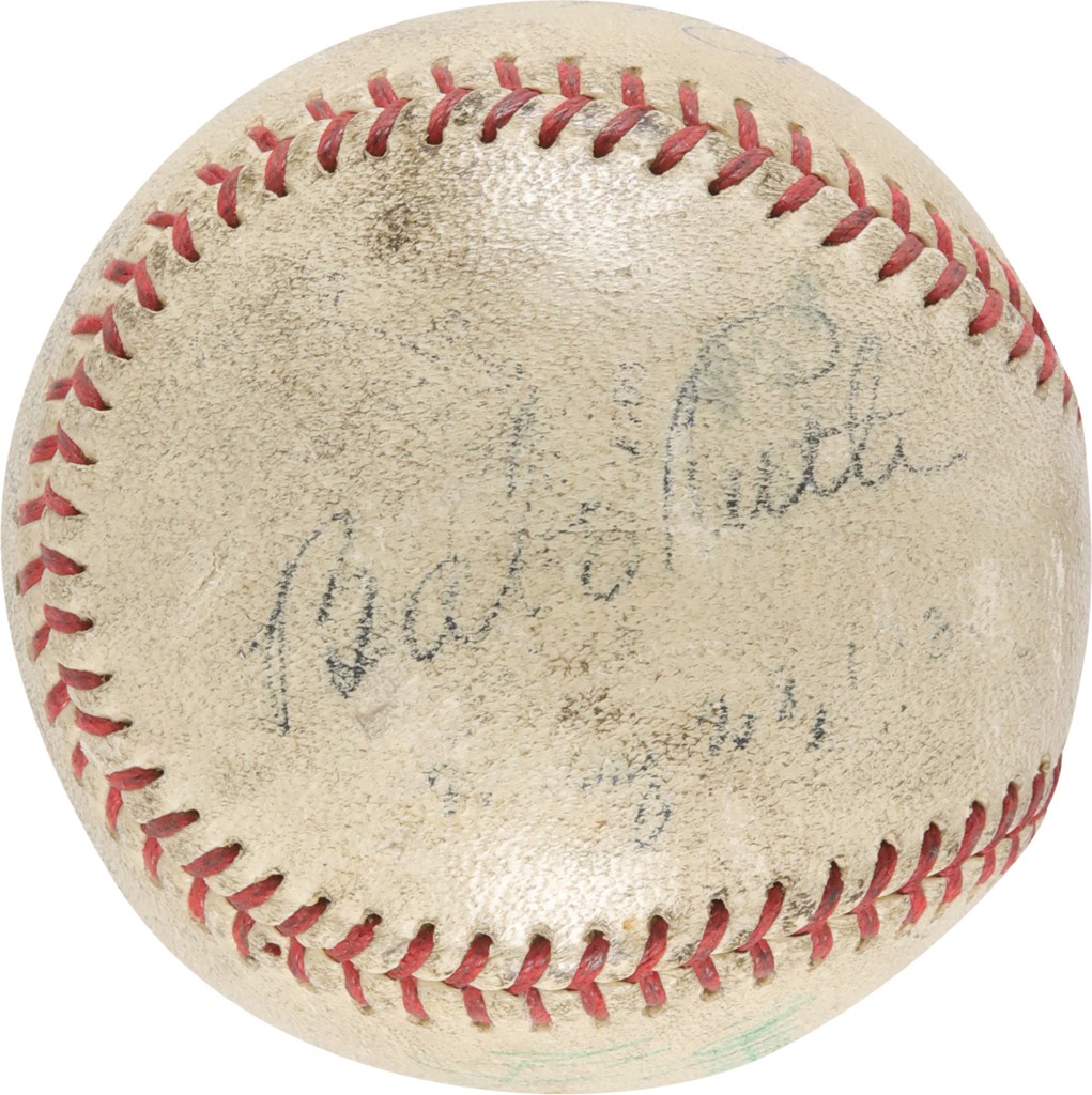 Baseball Autographs - 1930s Babe Ruth Signed Baseball (PSA)