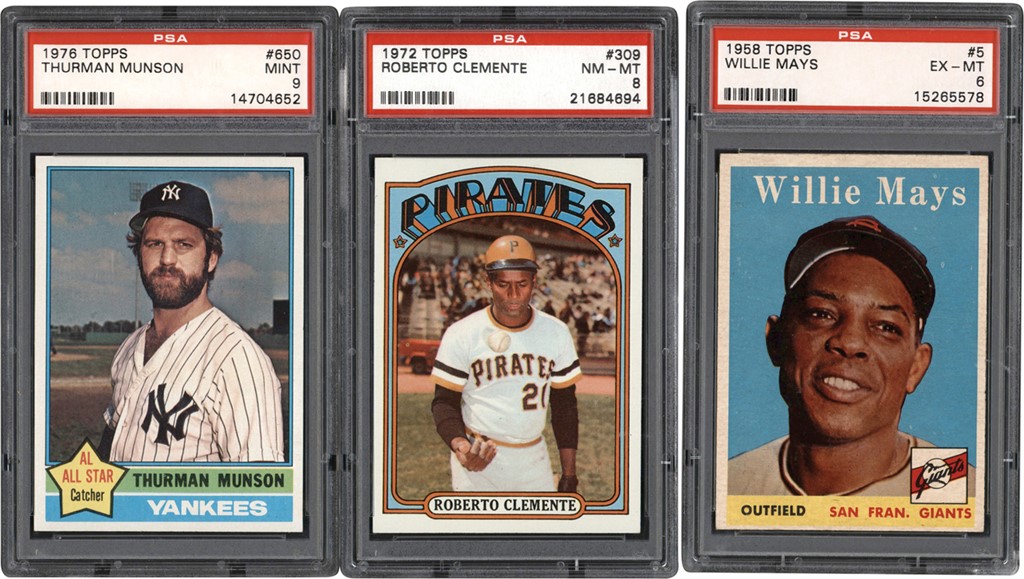 - 1959-1976 Topps PSA Legends Collection (13) w/Willie Mays & Roberto Clemente