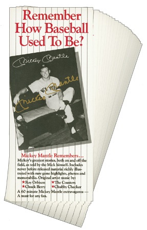 - Mickey Mantle Signed Video Promo Cards (25)