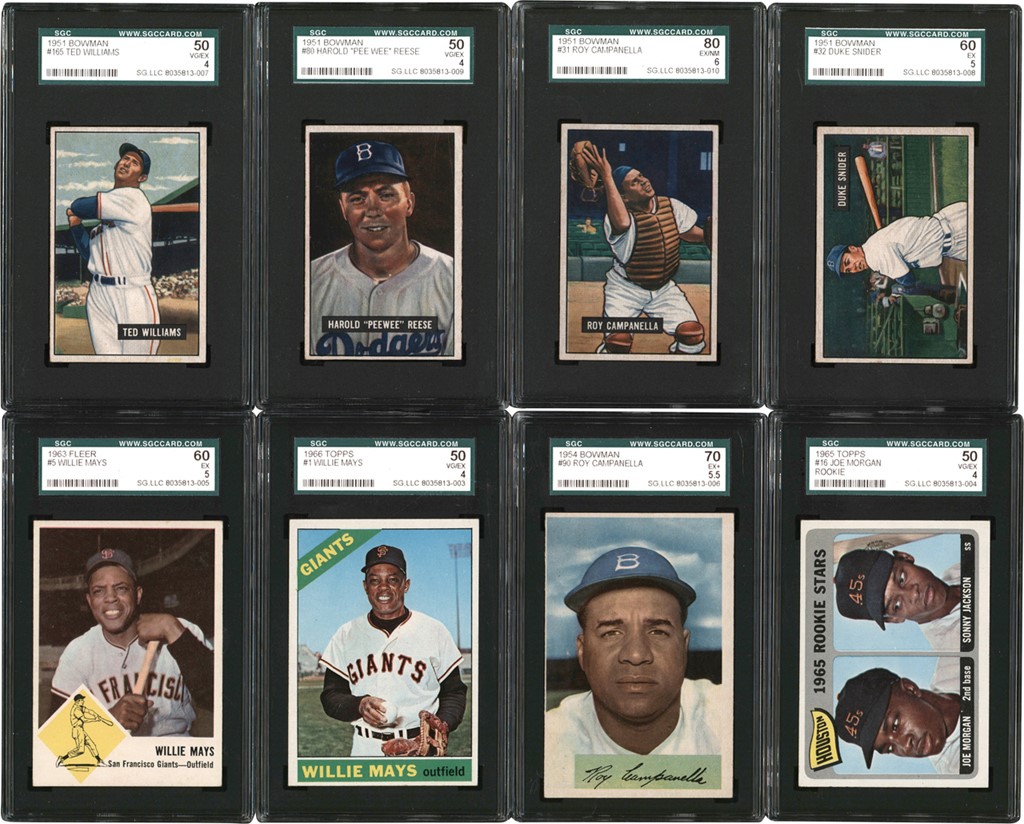 - 1951-1966 Topps & Bowman Hall of Fame Collection (8) All SGC