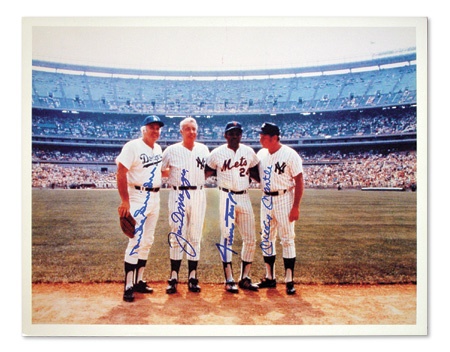 - Oversized Willie, Mickey, The Duke & Joe Signed Photograph (11x14”)
