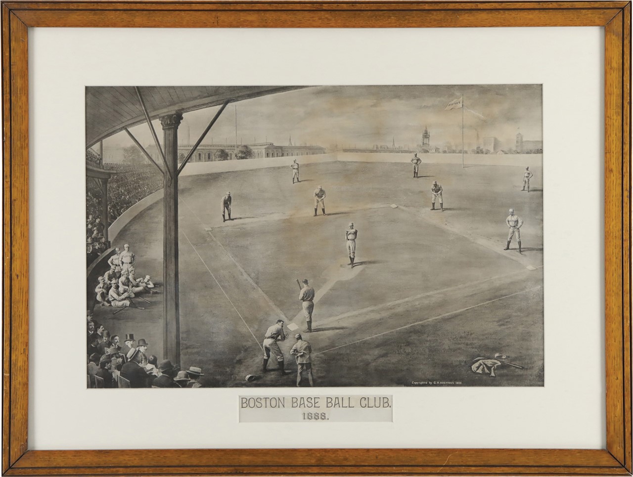 - 1888 Boston Base Ball Club Display Print by Hastings