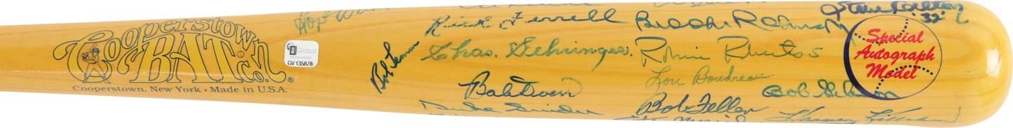 Baseball Autographs - Hall of Fame Legends Signed Bat w/Ted Williams